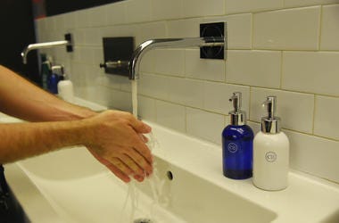 washing hands