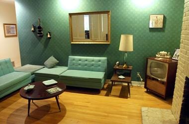 Living Room With Tv Set
