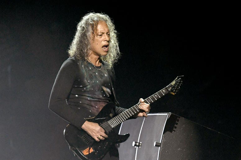 Kirk Hammett performs at I Am The Highway: A Tribute to Chris Cornell at the Forum on January 16, 2019 Kirk Hammett performs at I Am The Highway: A Tribute to Chris Cornell at the Forum on January 16, 2019