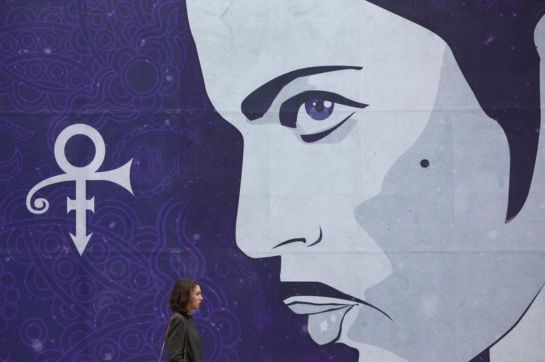 A mural in Dublin, Ireland, in memory of Prince A mural in Dublin, Ireland, in memory of Prince