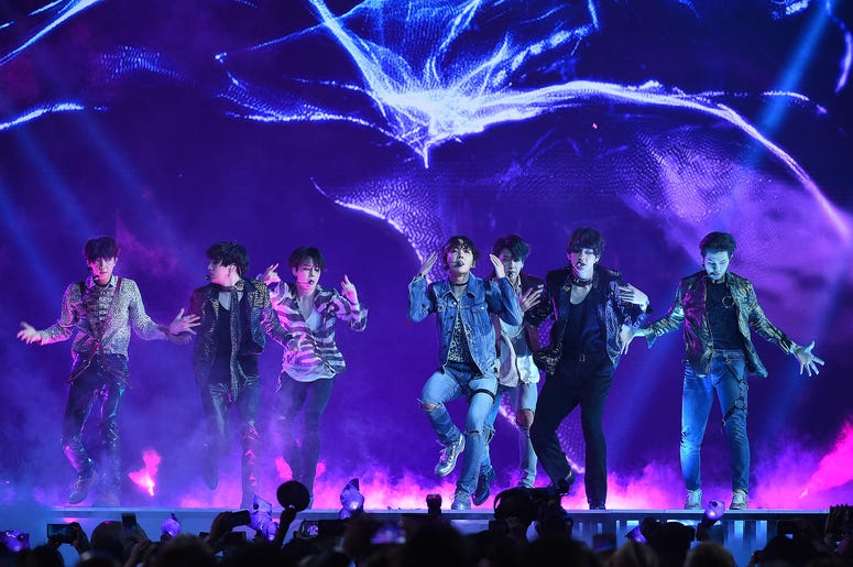 Jungkook, Jimin, V, Suga, Jin, j-hope of BTS perform Jungkook, Jimin, V, Suga, Jin, j-hope of BTS perform