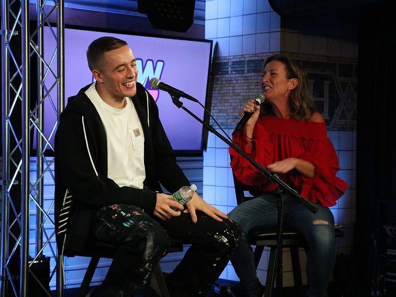 Dermot Kennedy in the RADIO.COM Theater with NEW 102.7's Karen Carson