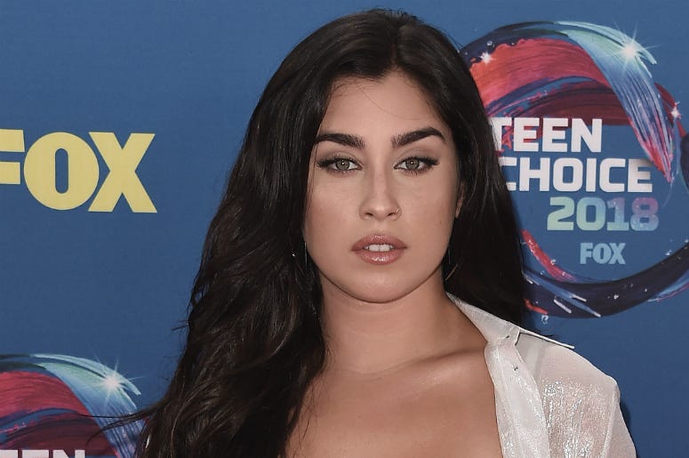 Lauren Jauregui Lauren Jauregui at FOX's "Teen Choice 2018" at The Forum on August 12, 2018 in Los Angeles, California.