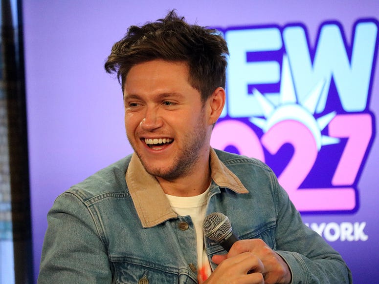Niall Horan in the RADIO.COM Theater with NEW 102.7's Karen Carson