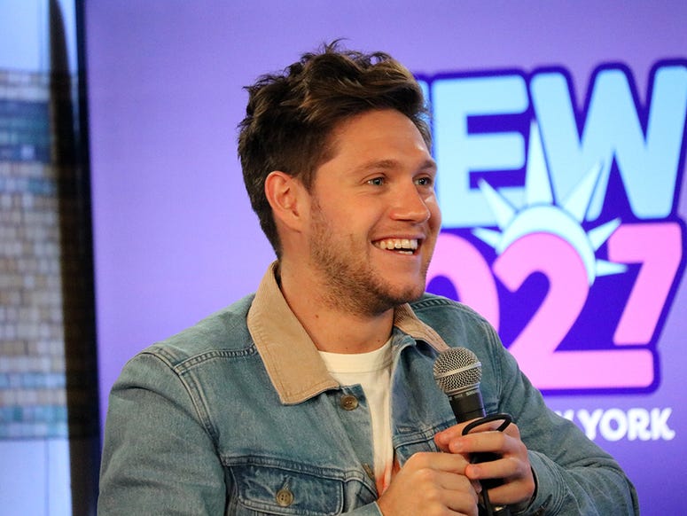 Niall Horan in the RADIO.COM Theater with NEW 102.7's Karen Carson