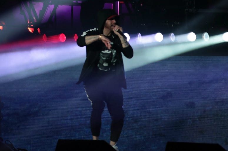Eminem Eminem performs at the Coachella Valley music and Arts Festival at Empire Polo Club.