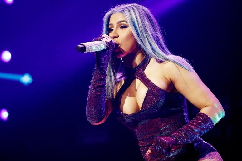 Cardi B performs onstage at the STAPLES Center Cardi B performs onstage at the STAPLES Center