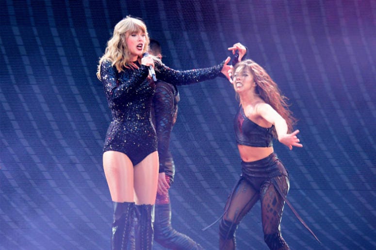 Taylor Swift 6/22/2018 - Taylor Swift performing on stage during the Reputation Stadium Tour at Wembley Stadium Olympic Way, Wembley, London.