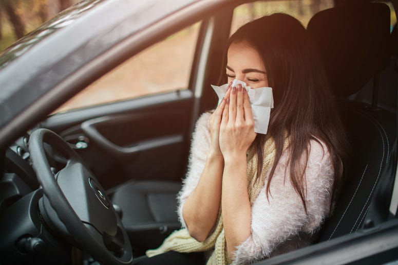 Blowing Nose In Car Blowing Nose In Car