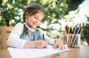 girl drawing girl drawing