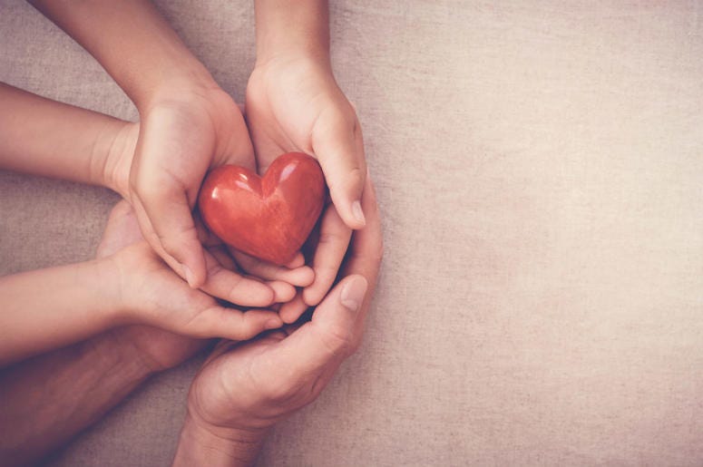 hands holding a heart hands holding a heart