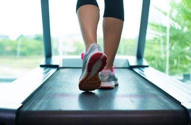 running on treadmill running on treadmill