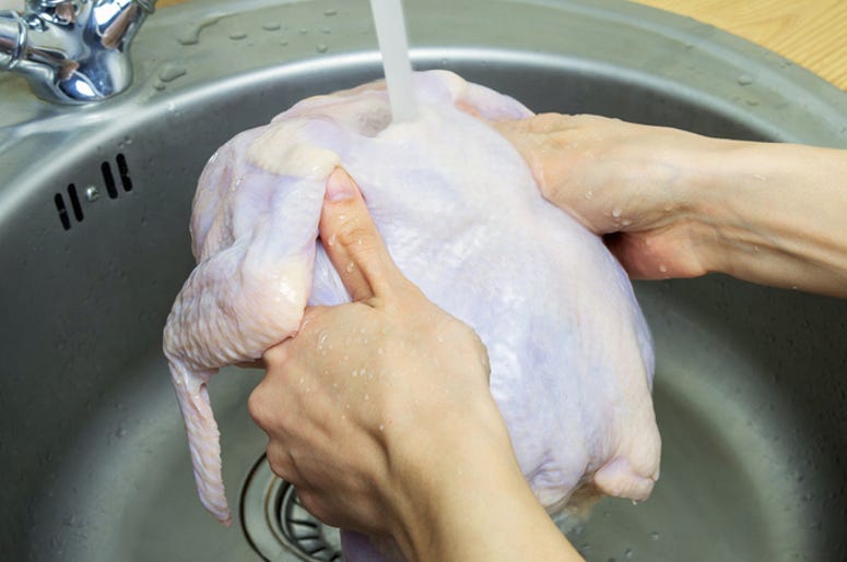 washing chicken washing chicken
