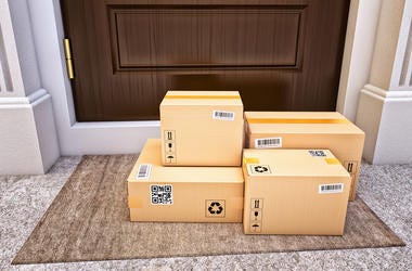 packages at Christmas