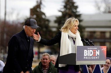 Joe Biden enjoys a finger Joe Biden enjoys a finger