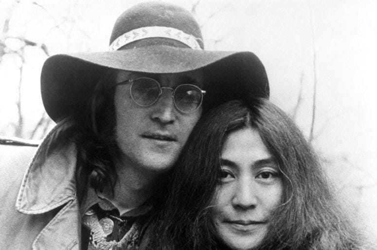 File photo dated 1/8/1973 of John Lennon and Yoko Ono File photo dated 1/8/1973 of John Lennon and Yoko Ono