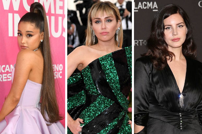 Ariana Grande Miley Cyrus Lana Del Ray Ariana Grande Miley Cyrus Lana Del Ray