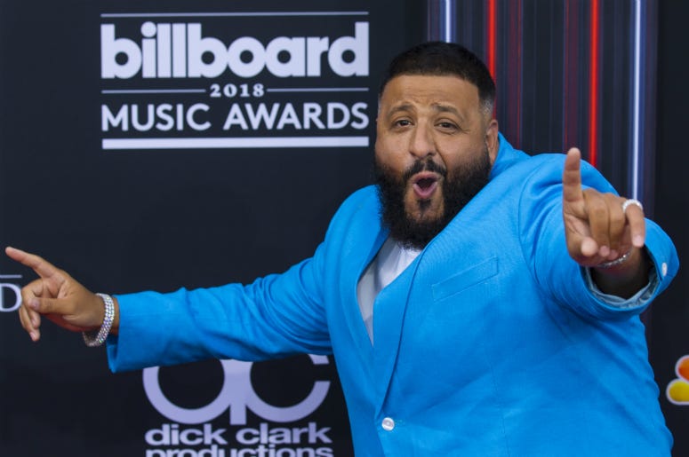 DJ Khaled DJ Khaled walking on the red carpet at the 2018 Billboard Music Awards held at The MGM Grand Garden Arena on May 20, 2018 in Las Vegas, NV.