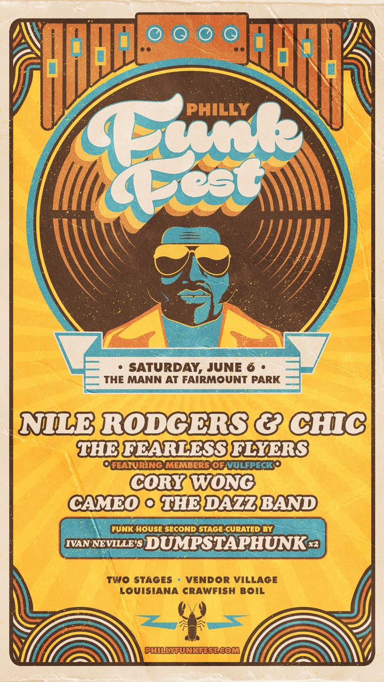 See Philly Funk Fest with Nile Rodgers & Chic on Saturday, June 6, 2020 at The Mann at Fairmount Park!