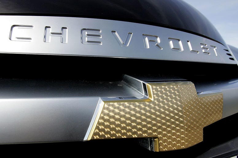 The Chevrolet logo is seen on a vehicle at the F.H. Dailey auto dealership March 14, 2007 in San Leandro, California. U.S. automaker General Motors reported a fourth quarter profit of $950 million after two years of quarterly losses.