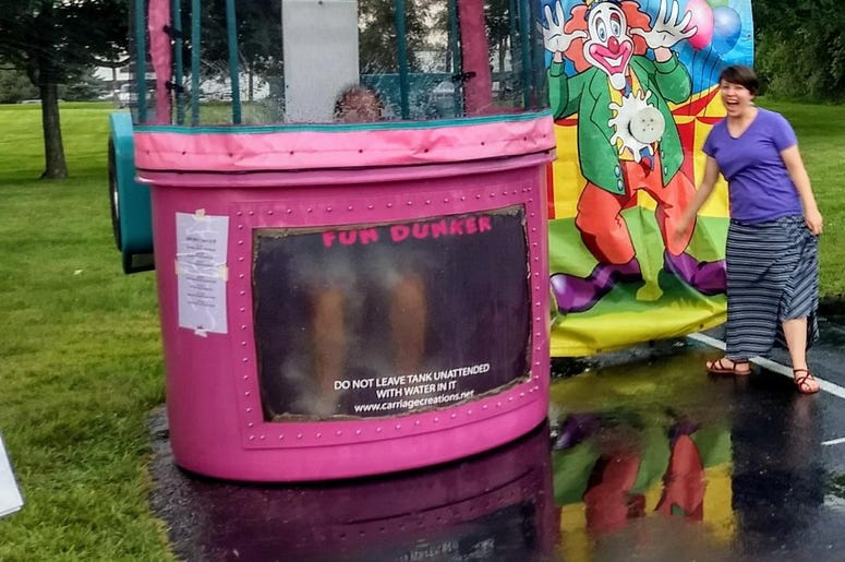 #SunPrairieStrong Event Dunk Tank of Local Celebrities #SunPrairieStrong Event with WOLX, July 31, 2018