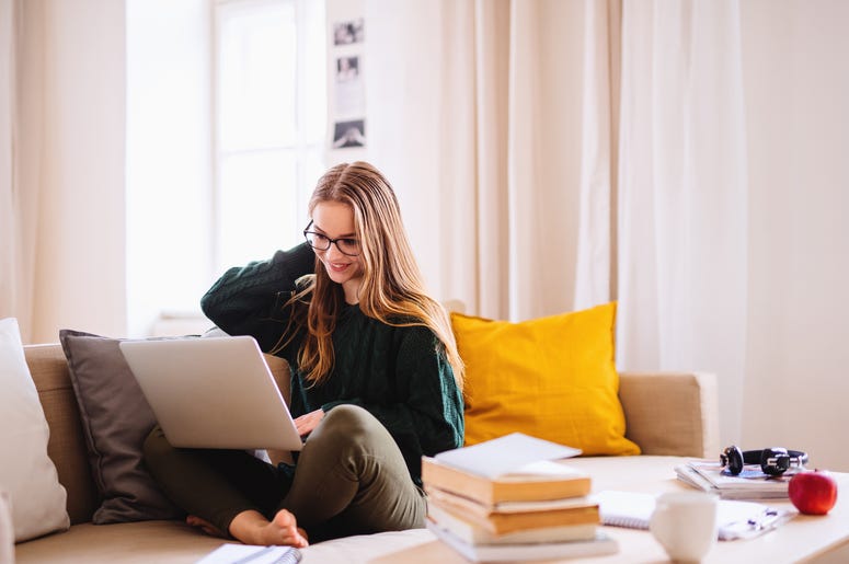 Woman on computer