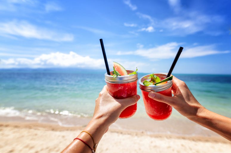 Drinks on the beach