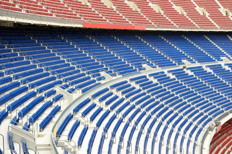 Empty stadium