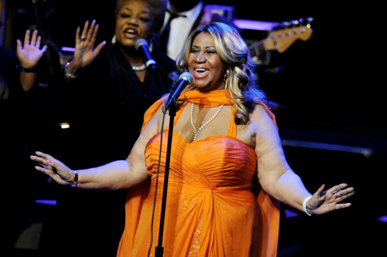 Aretha Franklin performs at the Nokia Theatre L.A. Live on July 25, 2012 Aretha Franklin performs at the Nokia Theatre L.A. Live on July 25, 2012