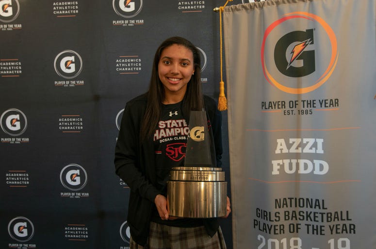 Azzi Fudd is named Gatorade National Girls Basketball Player of the Year. Azzi Fudd is named Gatorade National Girls Basketball Player of the Year.