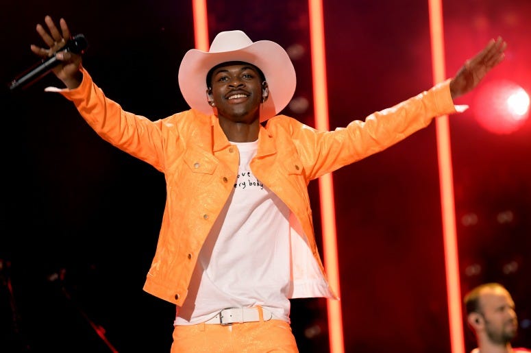 Lil Nas X performs onstage during day 3 of the 2019 CMA Music Festival Lil Nas X performs onstage during day 3 of the 2019 CMA Music Festival