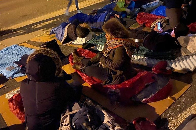 Community members spent a night on the pavement to support those who are homeless. Community members spent a night on the pavement to support those who are homeless.