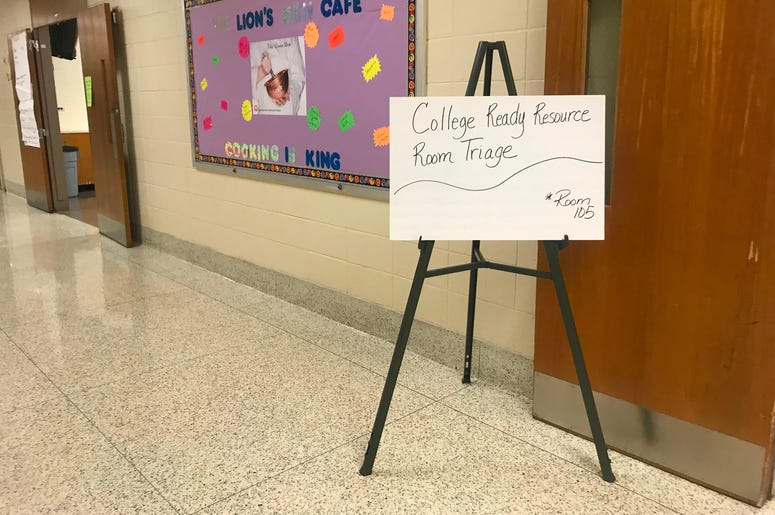 Students and parents came out to College Application Night. Students and parents came out to College Application Night.