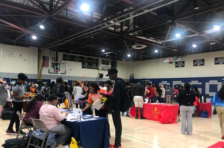 Students and parents came out to College Application Night. Students and parents came out to College Application Night.