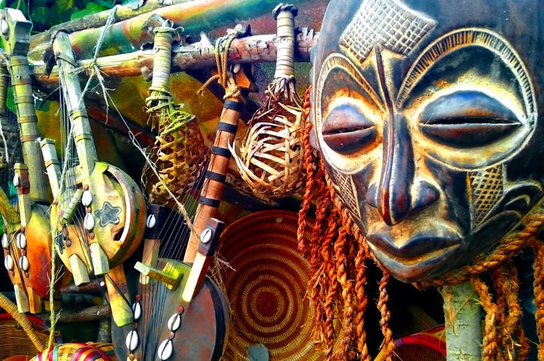 Display Of African Mask