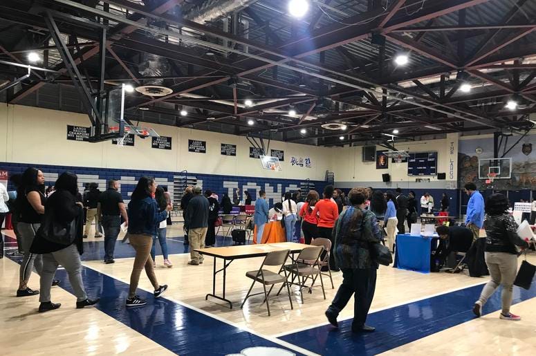 Students and parents came out to College Application Night. Students and parents came out to College Application Night.