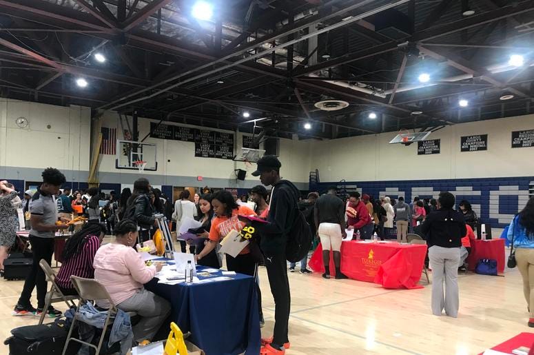 Students and parents came out to College Application Night. Students and parents came out to College Application Night.