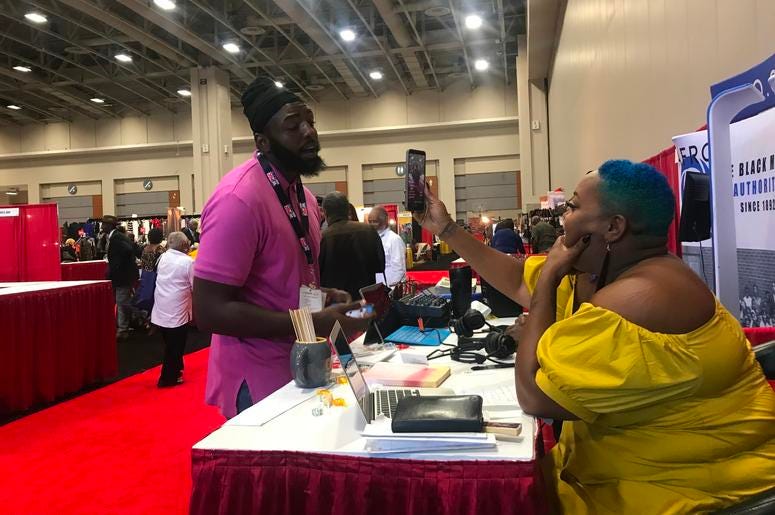 Poet broadcasts live from Congressional Black Caucus Foundation Conference. Poet broadcasts live from Congressional Black Caucus Foundation Conference.