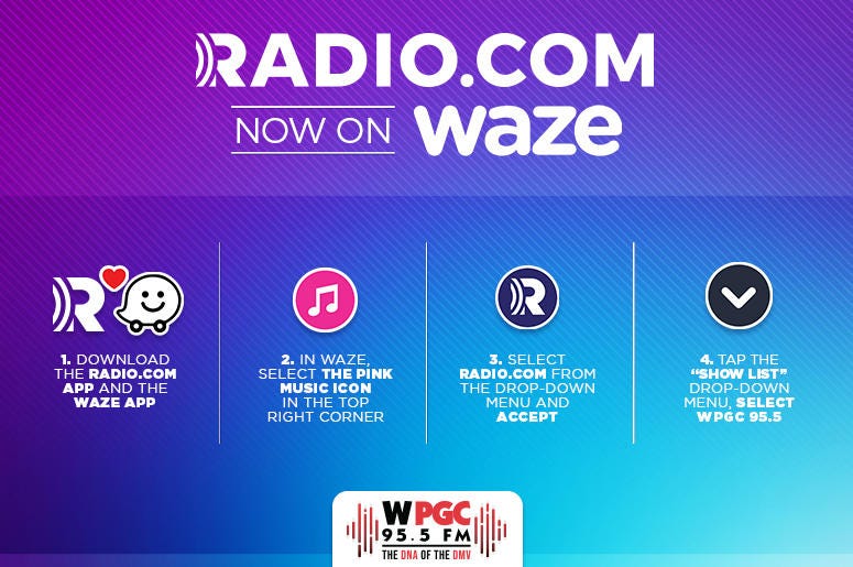 Step-by-step instructions on how to sync Waze with WPGC. Step-by-step instructions on how to sync Waze with WPGC.