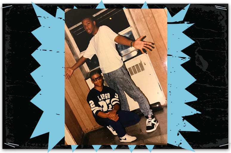 Joe Clair and friend WPGC Birthday Bash Throwback Photos
