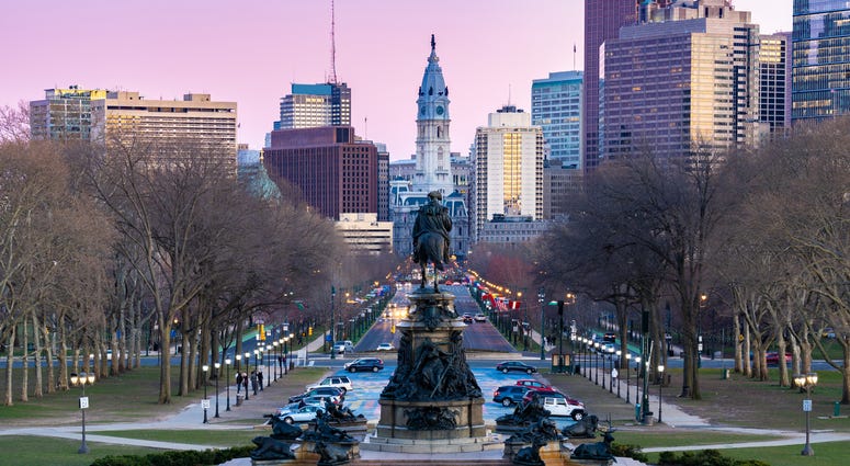 Philadelphia at Sunset