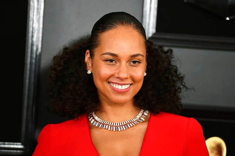 This Feb. 10, 2019 file photo shows Alicia Keys at the 61st annual Grammy Awards in Los Angeles. Alicia_Keys_Grammys_Power_96_Miami_RADIO.COM_Oprah_book