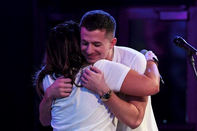 Charlie Puth Hugs Lucy Lopez Charlie Puth Hugs Lucy Lopez