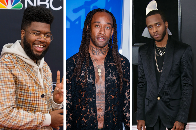 Khalid | Ty Dolla $ign | 6LACK Khalid walking on the red carpet at the 2018 Billboard Music Awards held at The MGM Grand Garden Arena on May 20, 2018 in Las Vegas, NV. / Jan 28, 2018; New York, NY, USA; 6LACK arrives at the 60th Annual Grammy Awards at Madison Square Garden. / Ty Dolla