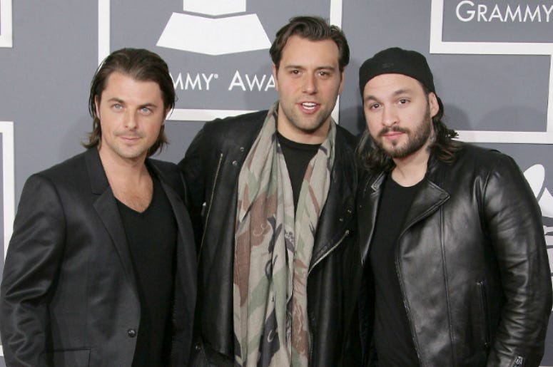 Swedish House Mafia 10 February 2013 - Los Angeles, California - Sebastian Ingrosso, Axwell, Steve Angello. The 55th Annual GRAMMY Awards held at STAPLES Center.