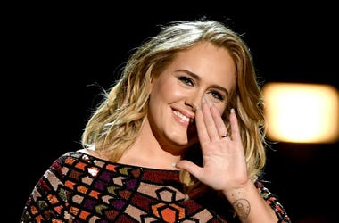 Adele performs onstage during The 59th GRAMMY Awards Adele performs onstage during The 59th GRAMMY Awards