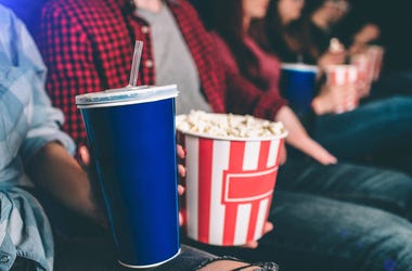 Movie theatre popcorn and drink