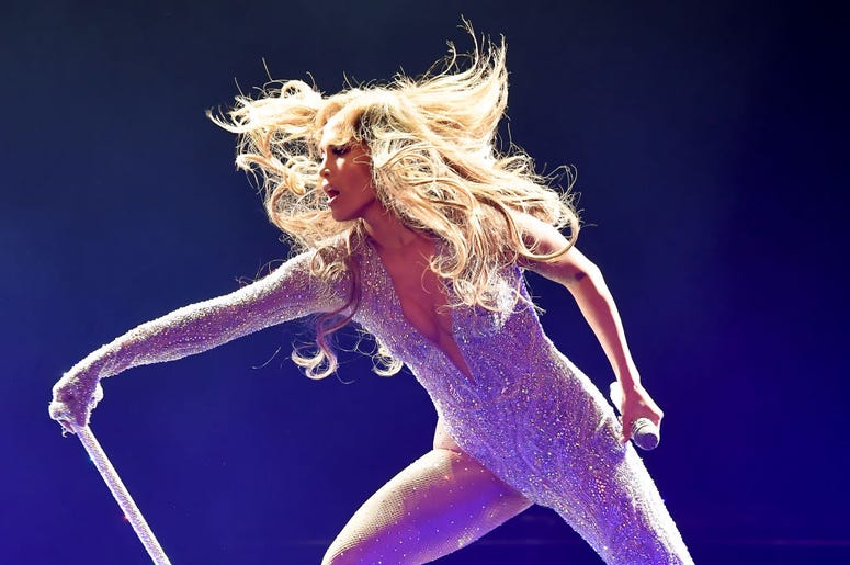 INGLEWOOD, CALIFORNIA - JUNE 07: Jennifer Lopez performs onstage during the It's My Party Tour at The Forum on June 07, 2019 in Inglewood, California. (Photo by Kevin Winter/Getty Images for ABA)