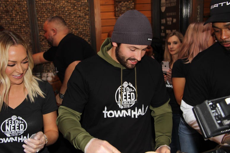 Baker and Emily Mayfield at Town Hall's Feed The Need event in 2019