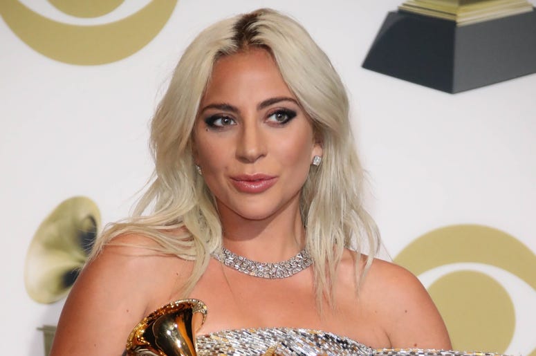 February 10, 2019; Los Angeles, CA, USA; Lady Gaga poses with her awards for Best Pop Duo/Group Performance for Shallow, Best Pop Solo Performance for Joanne (Where Do You Think You re Goin ), and Best Song Written for Visual Media for Shallow in the phot February 10, 2019; Los Angeles, CA, USA; Lady Gaga poses with her awards for Best Pop Duo/Group Performance for Shallow, Best Pop Solo Performance for Joanne (Where Do You Think You re Goin ), and Best Song Written for Visual Media for Shallow in the phot